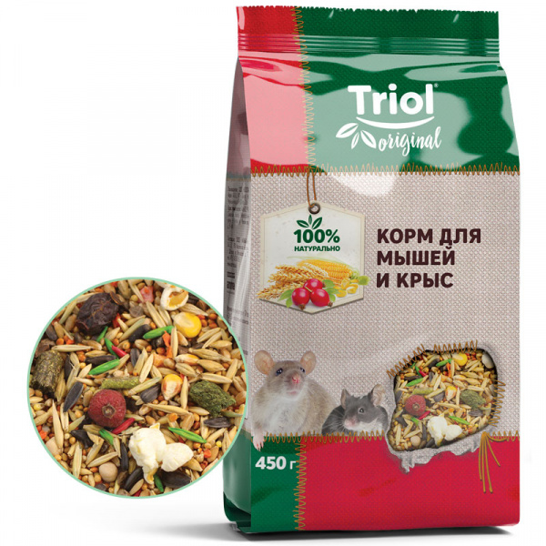 Triol Original корм для мышей и крыс 450г TF-00700